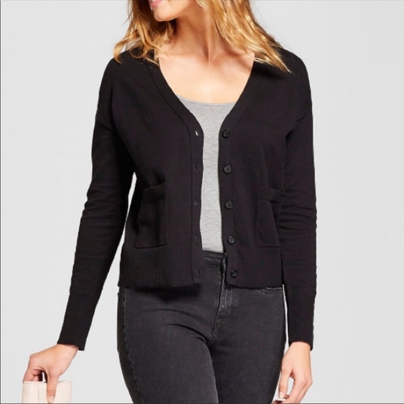 a new day Sweaters - A New Day Black Button Down Cardigan